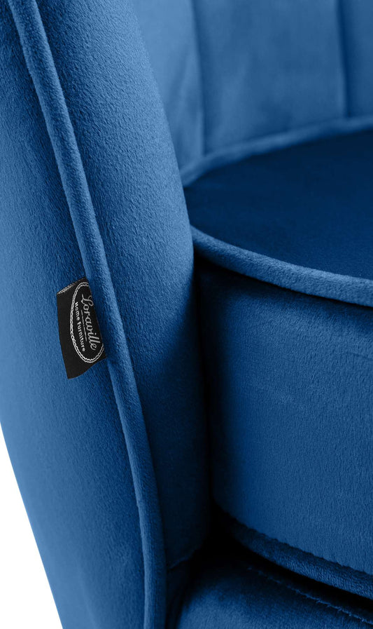 Retro fauteuil lounge schelp stoel fluweel met gouden poten - meerdere kleuren