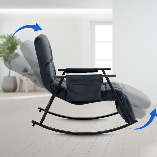 Schommelstoel met verstelbare rugleuning - meerdere kleuren