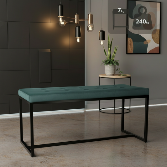 2-persoons bank zwart metaal - meerdere kleuren