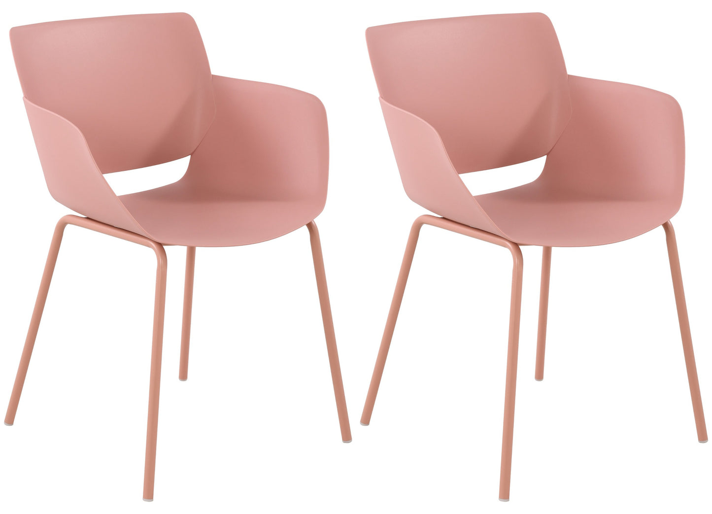 Set 2 stoelen minimalistisch met armleuning - meerdere kleuren