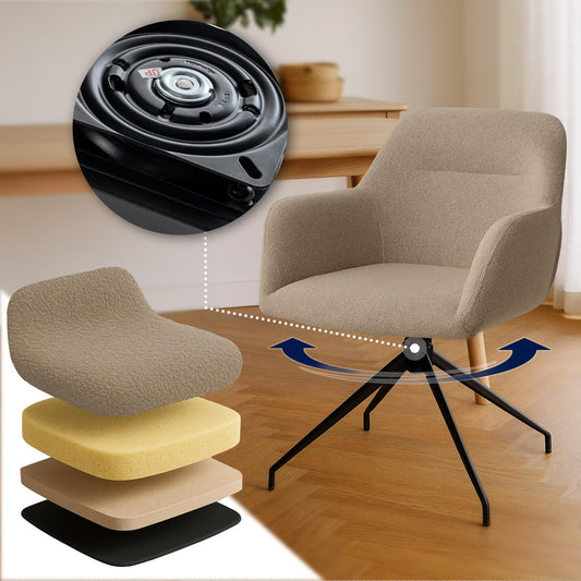 Teddy stoel draaibaar met armleuningen - meerdere kleuren