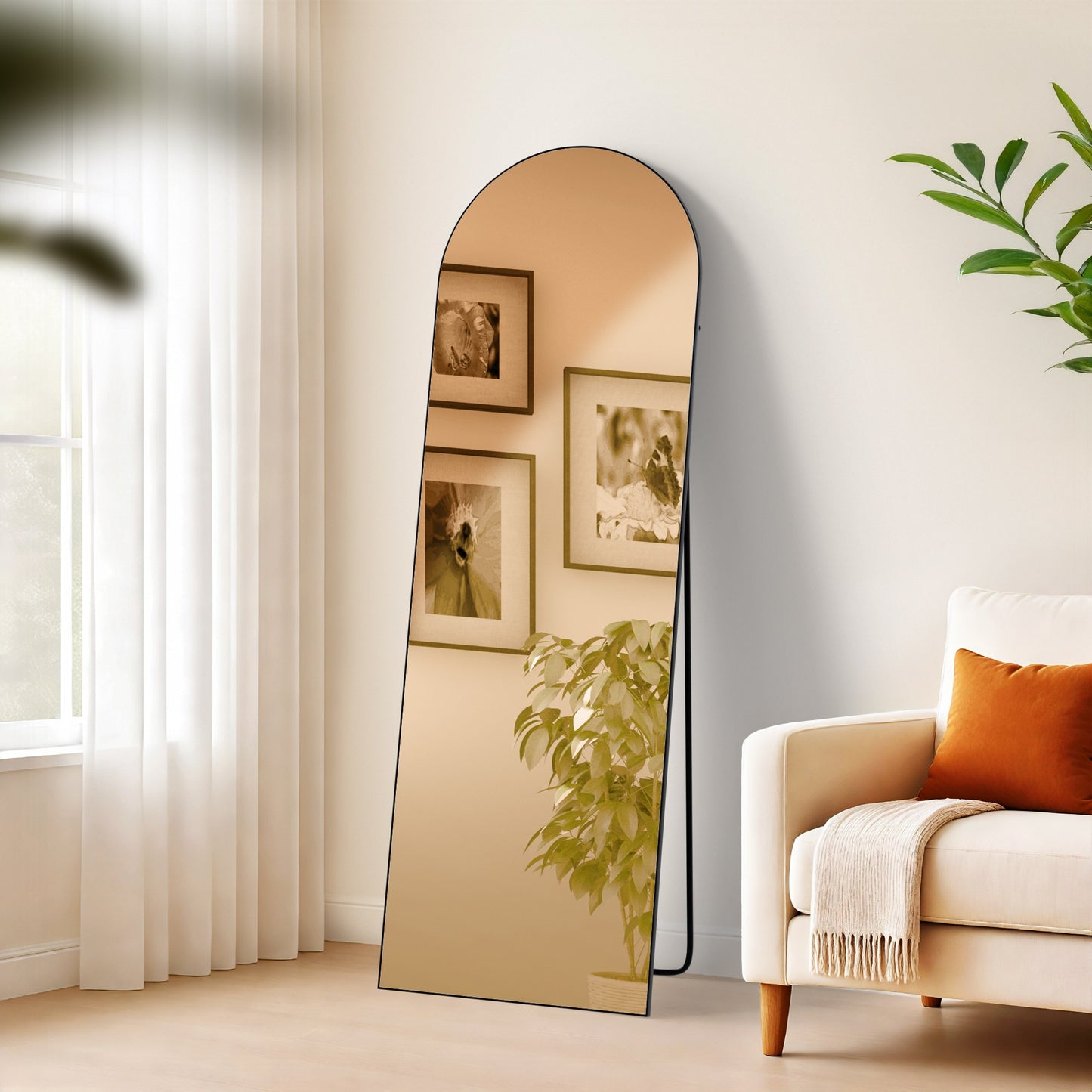 Spiegel staand ovaal - goud of zwart