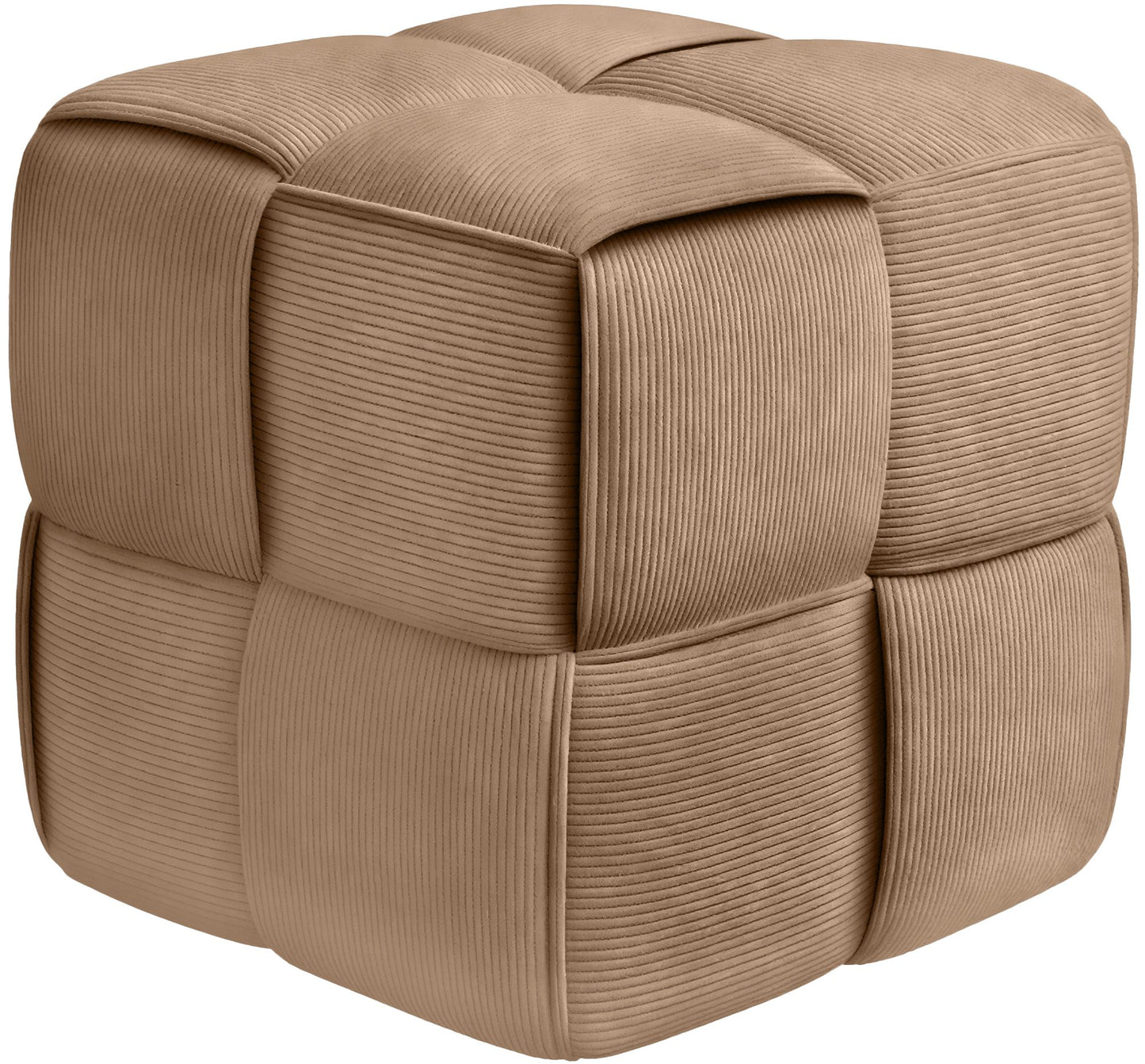 Trendy poef corduroy vierkant - meerdere kleuren