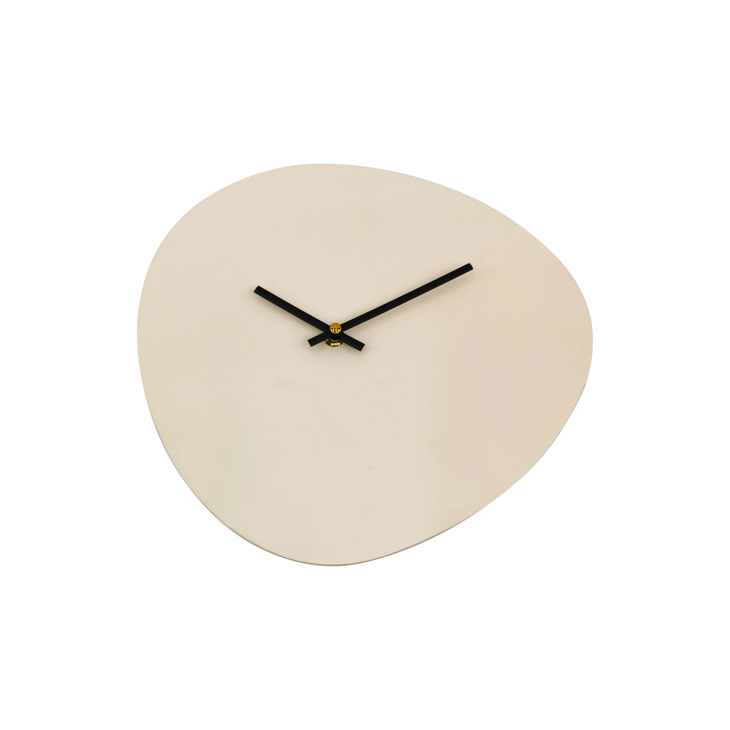 Design wandklok organisch 30 cm - beige zand