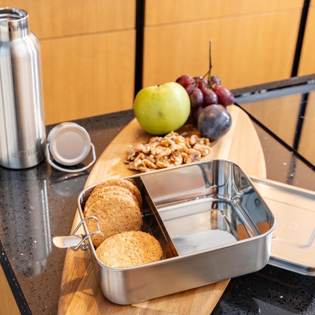 Duurzaam roestvrij staal lunchbox en waterfles set