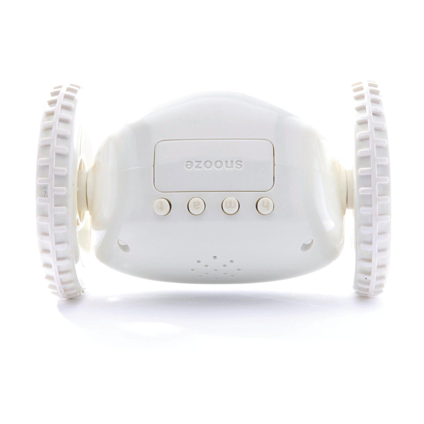 Digitaal alarm wekker op wielen - wit