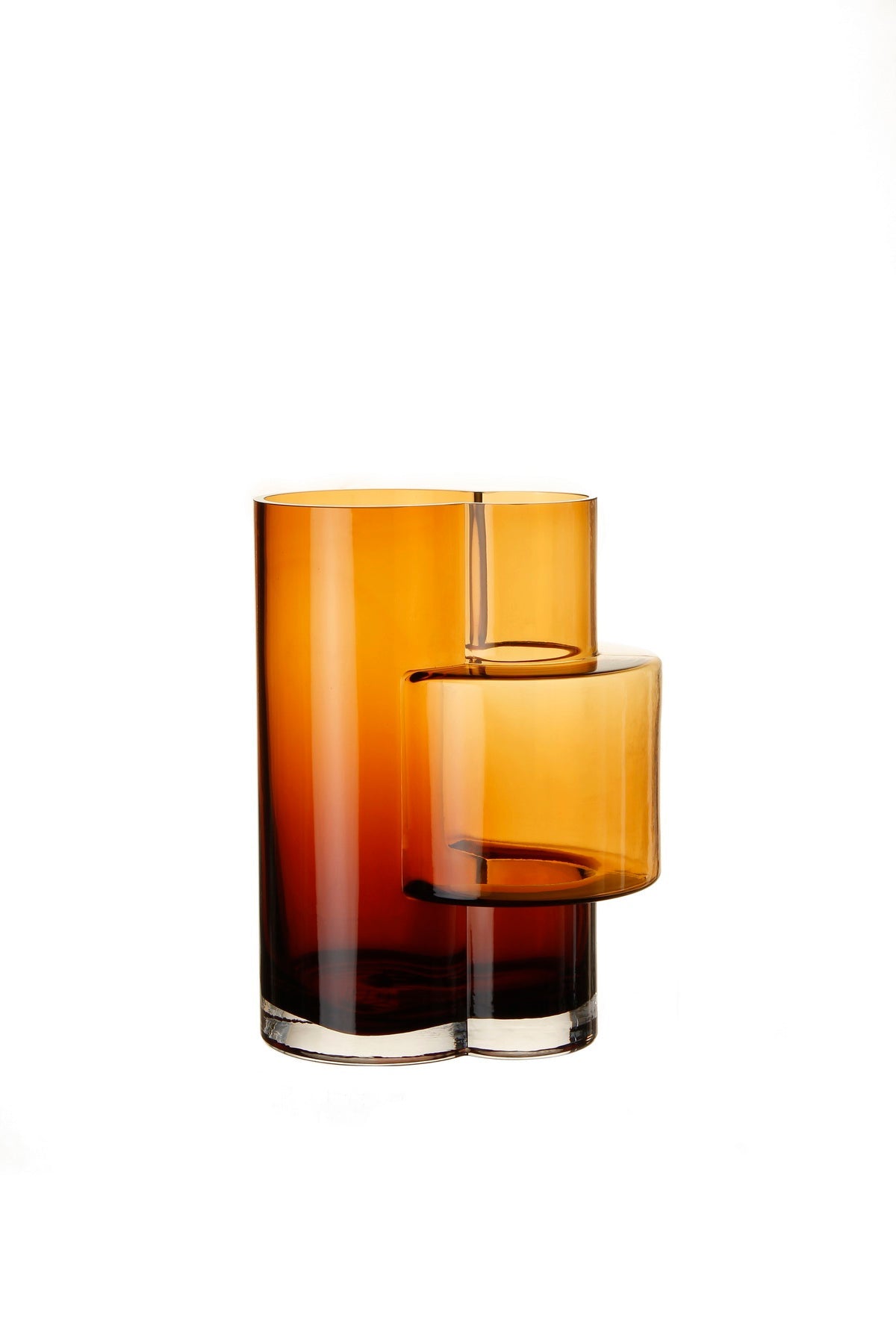 Constructivist design vaas 32 cm - Amber