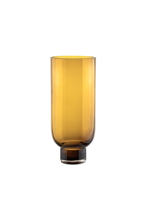 Moderne cilinder vaas glas 28 cm - warm amber