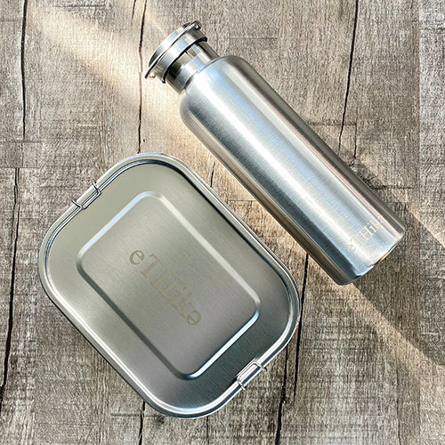 Duurzaam roestvrij staal lunchbox en waterfles set