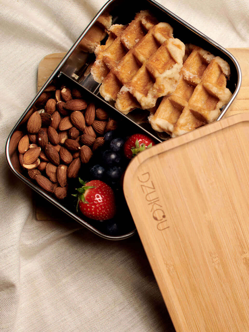 Bamboe en roestvrij staal lunchbox - 1200 ml