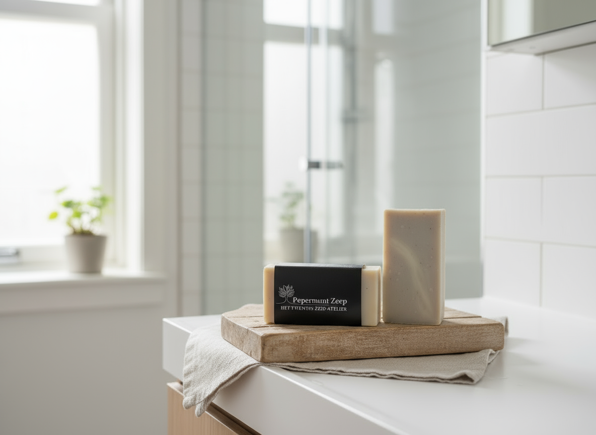 Handgemaakt en natuurlijke Pepermunt zeep