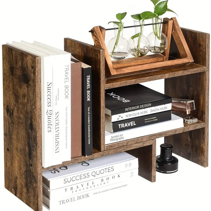 Eco-Friendly Wooden Desktop Organizer and Display Shelf-1