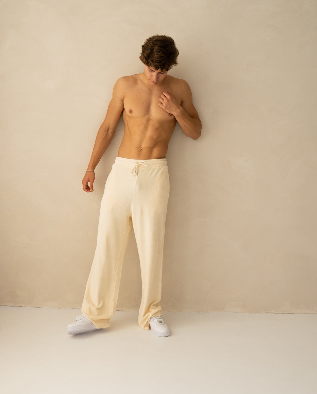 Unisex meditatie broek van 100% katoen - crème
