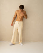 Unisex meditatie broek van 100% katoen - crème