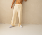 Unisex meditatie broek van 100% katoen - crème