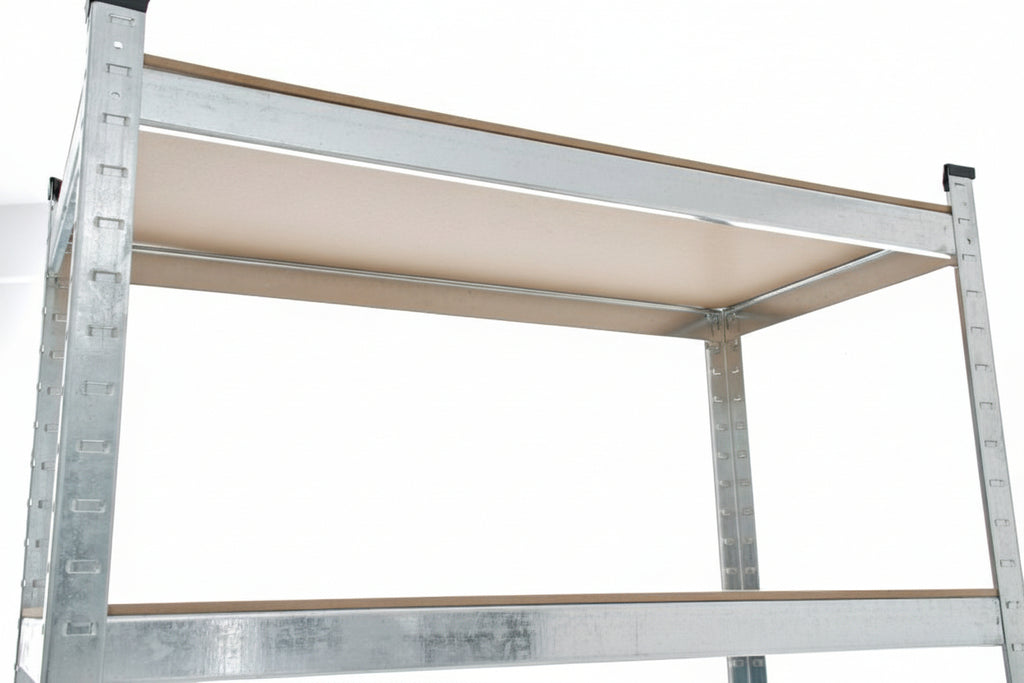 Stelling kast van metaal en hout - zilver of zwart