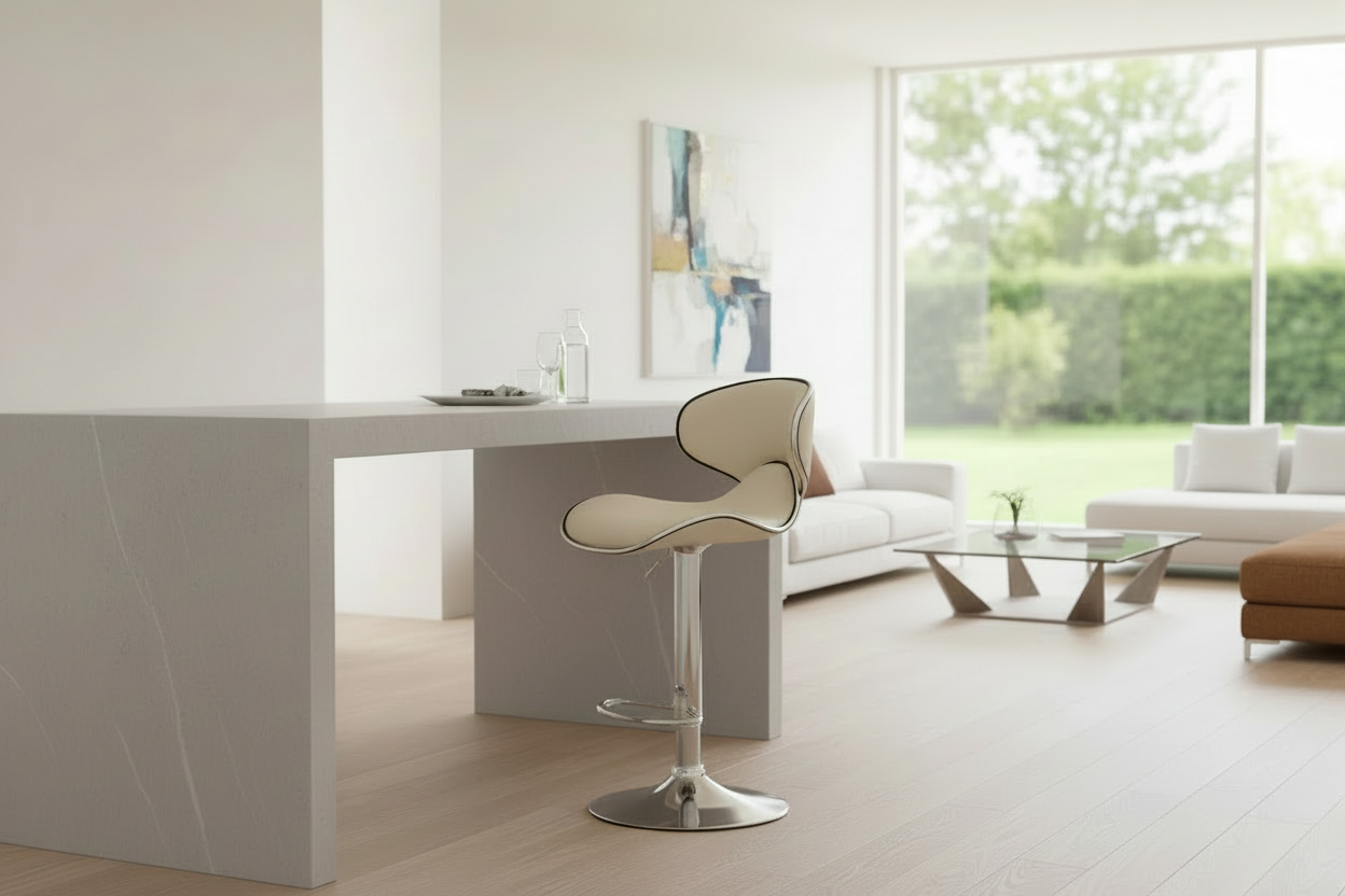 Design barkruk in hoogte verstelbaar met voetensteun - meerdere kleuren