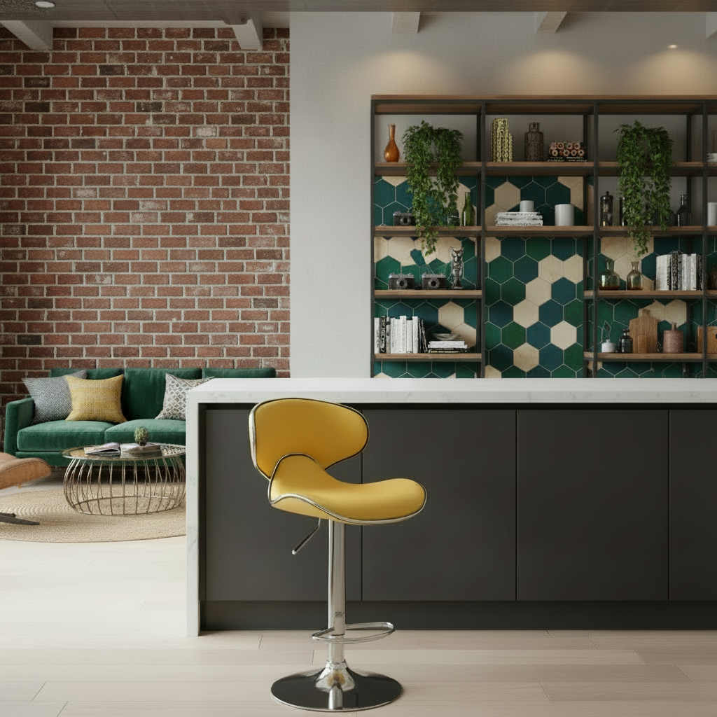 Design barkruk in hoogte verstelbaar met voetensteun - meerdere kleuren