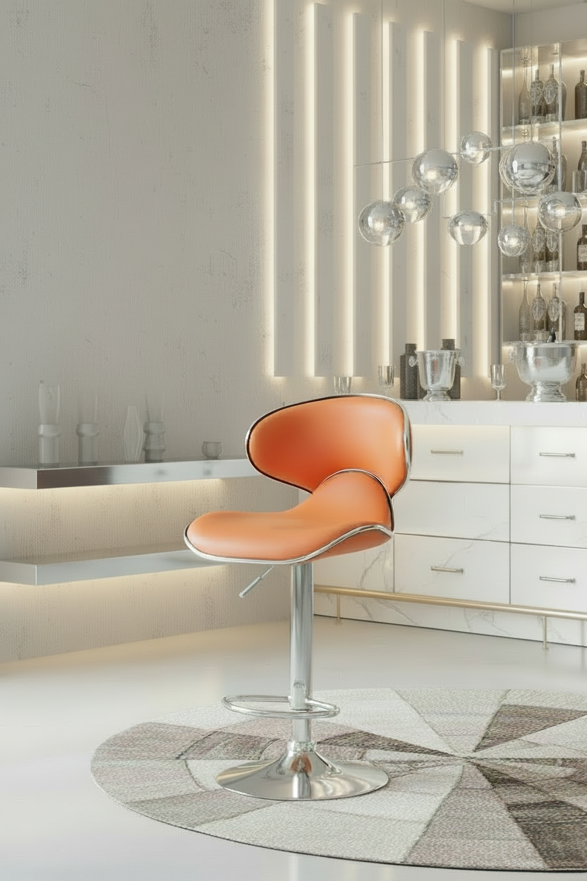 Design barkruk in hoogte verstelbaar met voetensteun - meerdere kleuren