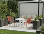 Set van 4 design tuinstoelen van gerecycled kunststof - meerdere kleuren