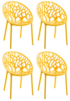 Set van 4 design tuinstoelen van gerecycled kunststof - meerdere kleuren