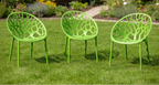 Set van 4 design tuinstoelen van gerecycled kunststof - meerdere kleuren