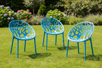 Set van 4 design tuinstoelen van gerecycled kunststof - meerdere kleuren