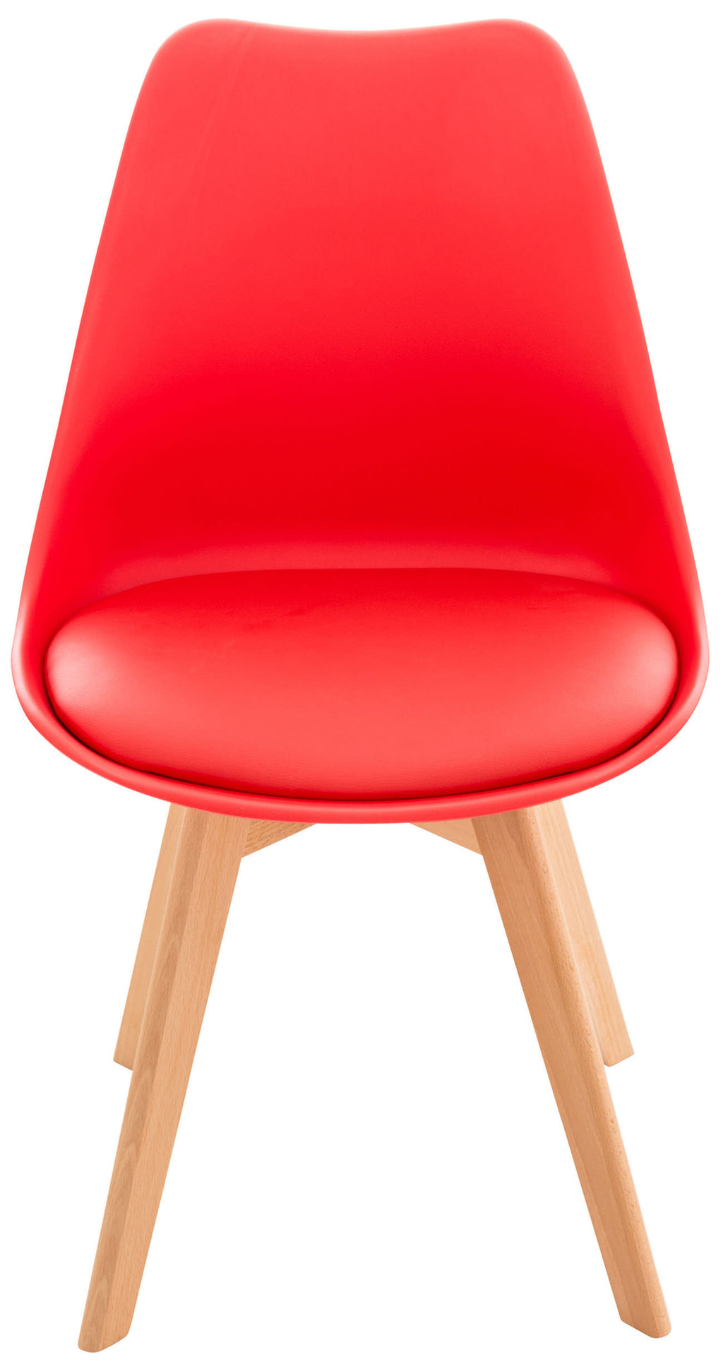 4 kuipstoelen set van kunststof en beuken hout - meerdere kleuren