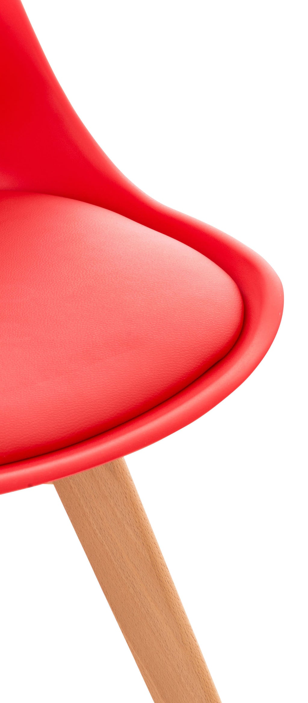 4 kuipstoelen set van kunststof en beuken hout - meerdere kleuren