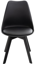 4 kuipstoelen set van kunststof en beuken hout - meerdere kleuren