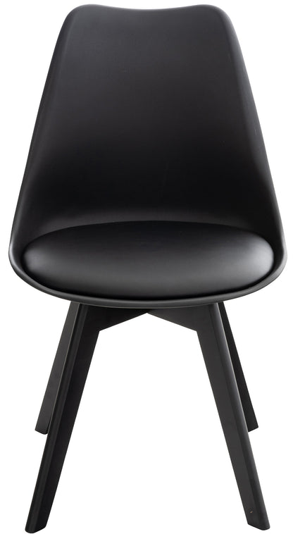 Kuipstoel van kunststof en beuken hout - meerdere kleuren