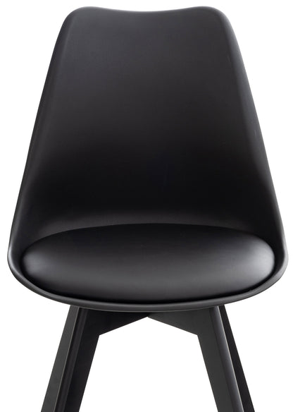 Kuipstoel van kunststof en beuken hout - meerdere kleuren