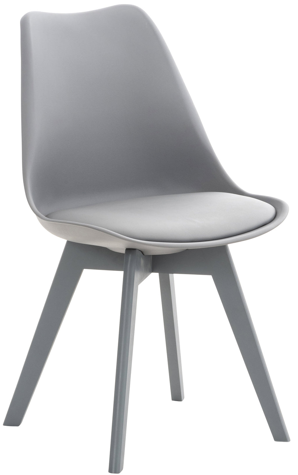 4 kuipstoelen set van kunststof en beuken hout - meerdere kleuren