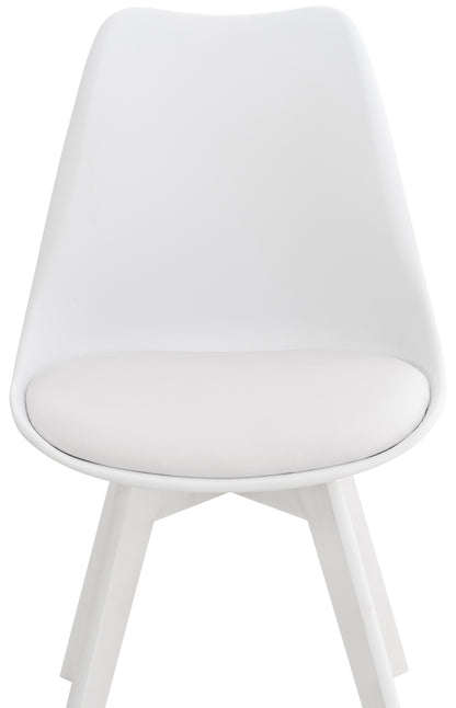 Kuipstoel van kunststof en beuken hout - meerdere kleuren