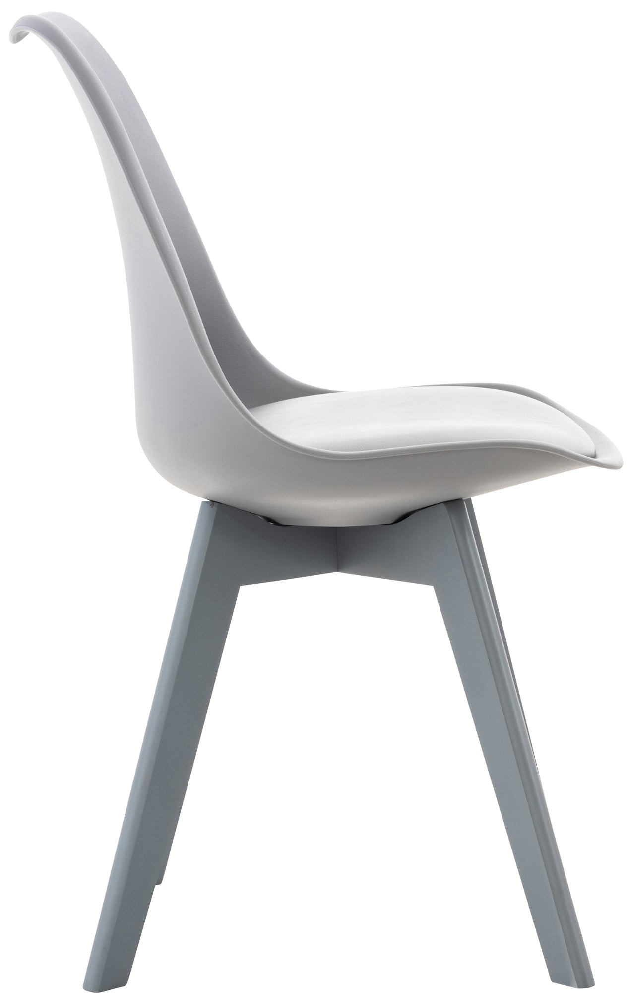 Kuipstoel van kunststof en beuken hout - meerdere kleuren