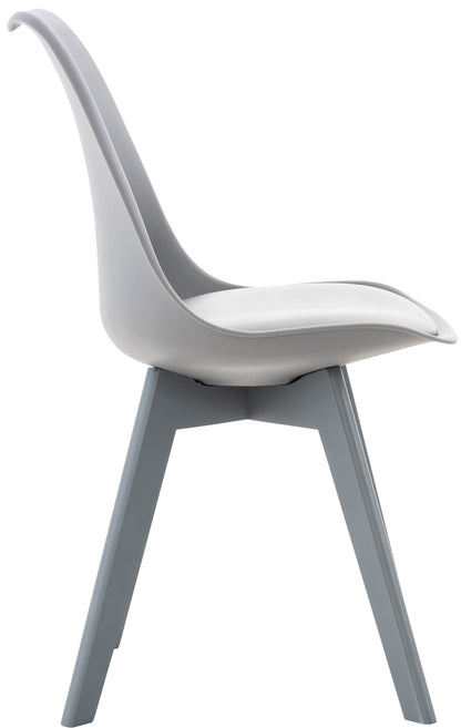 Kuipstoel van kunststof en beuken hout - meerdere kleuren