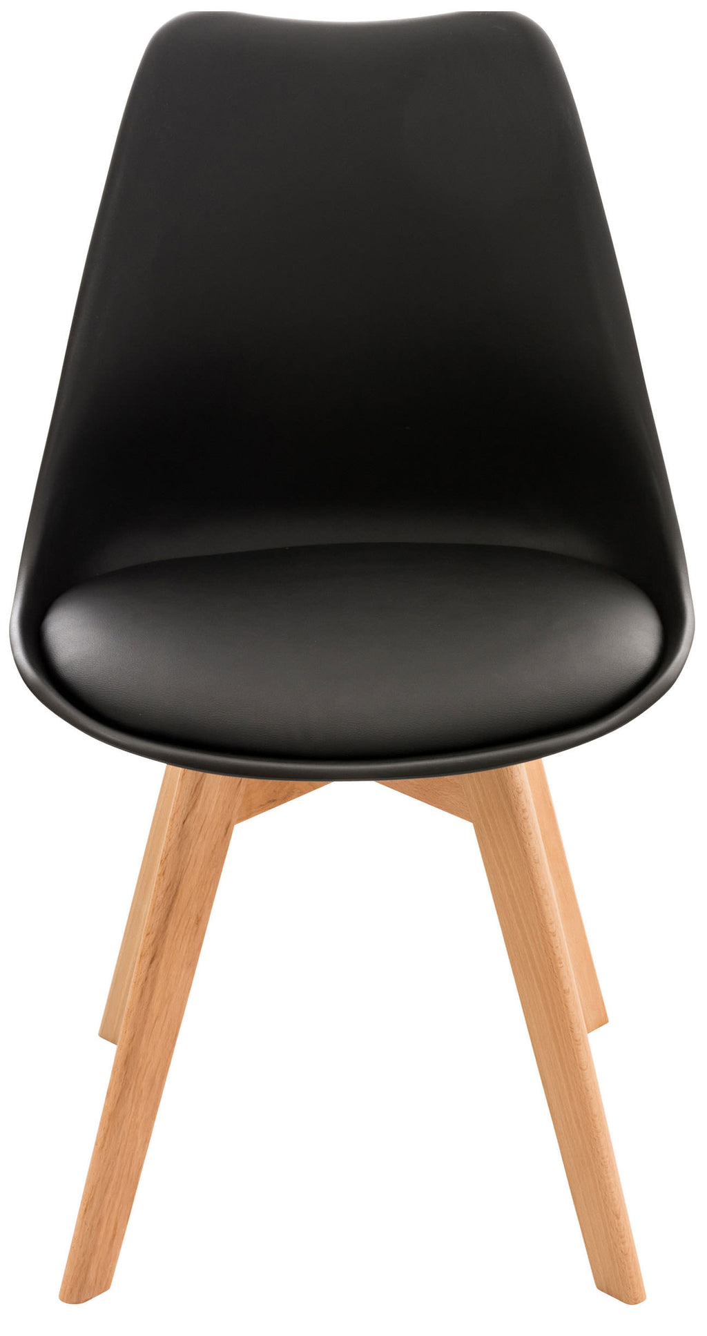 4 kuipstoelen set van kunststof en beuken hout - meerdere kleuren