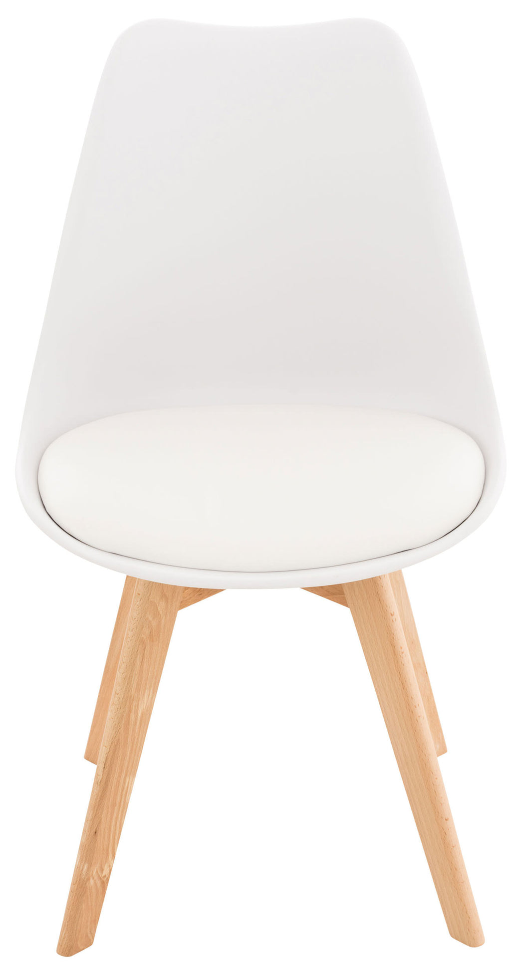 4 kuipstoelen set van kunststof en beuken hout - meerdere kleuren
