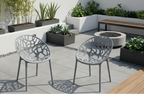 Set van 4 design tuinstoelen van gerecycled kunststof - meerdere kleuren