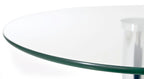 Moderne bijzettafel rond van glas en chroom - Ø 50 cm