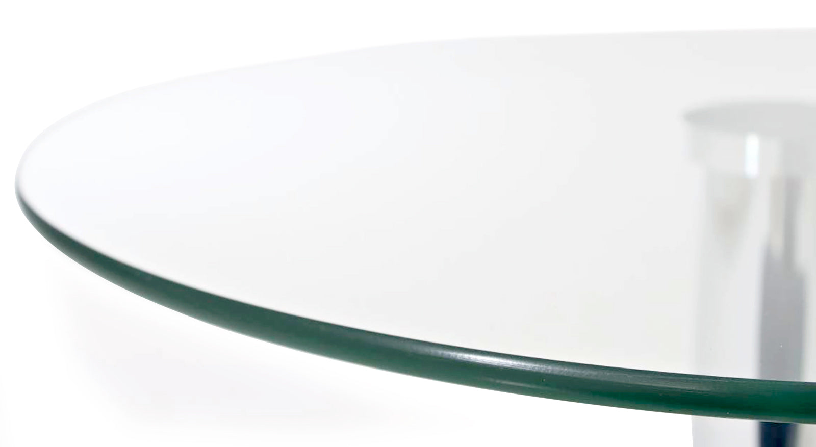 Moderne bijzettafel rond van glas en chroom - Ø 50 cm
