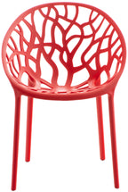 Set van 4 design tuinstoelen van gerecycled kunststof - meerdere kleuren