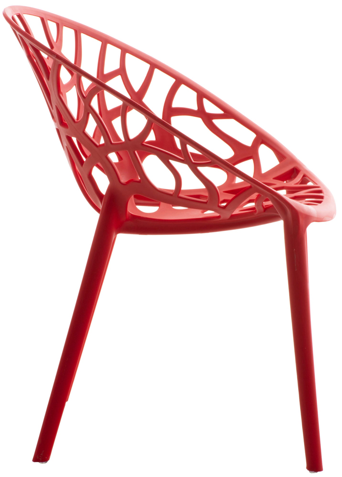 Set van 4 design tuinstoelen van gerecycled kunststof - meerdere kleuren