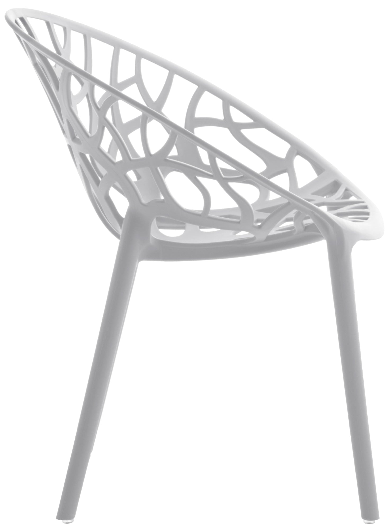 Set van 4 design tuinstoelen van gerecycled kunststof - meerdere kleuren