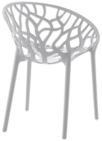 Set van 4 design tuinstoelen van gerecycled kunststof - meerdere kleuren