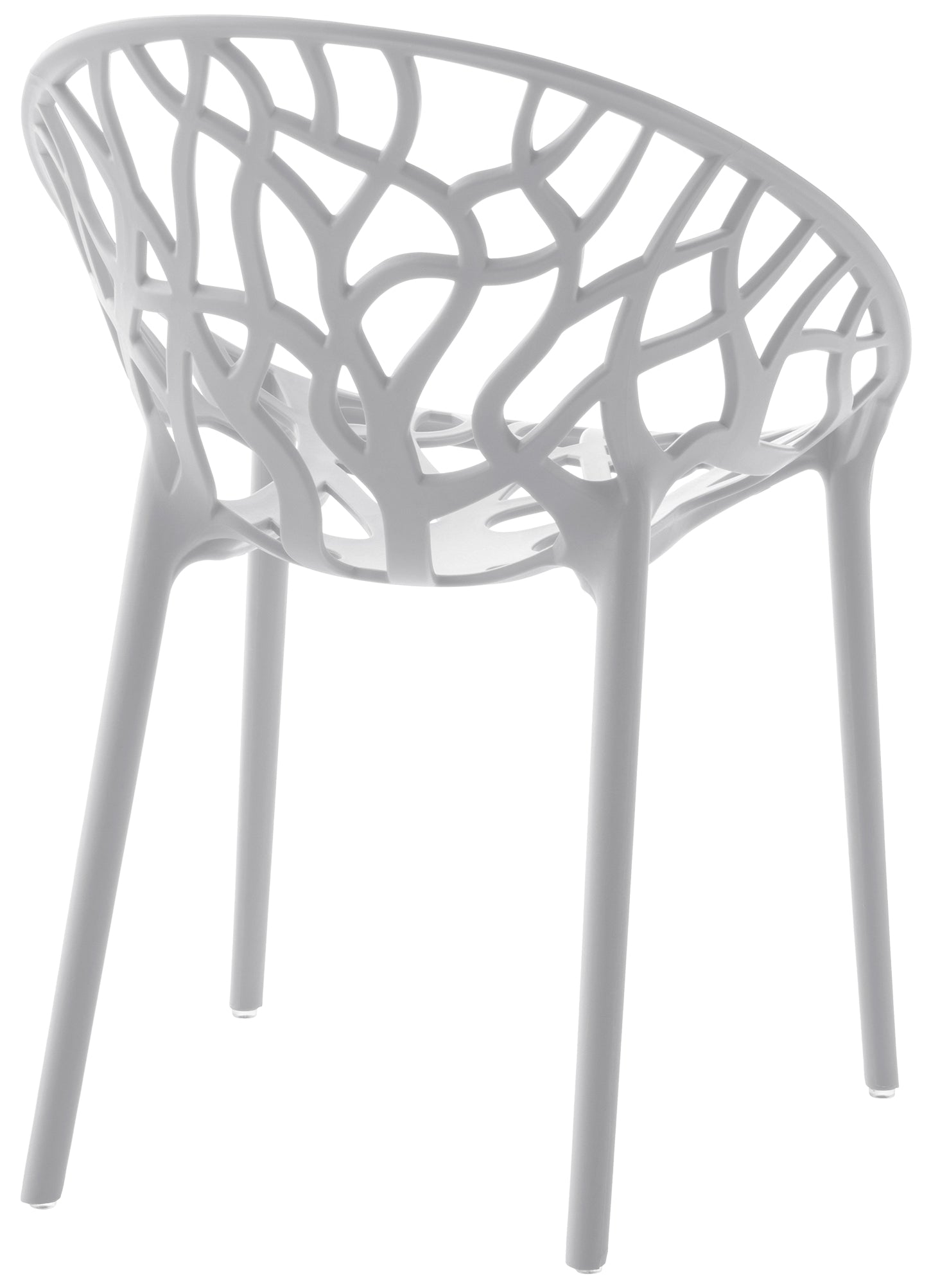 Set van 4 design tuinstoelen van gerecycled kunststof - meerdere kleuren