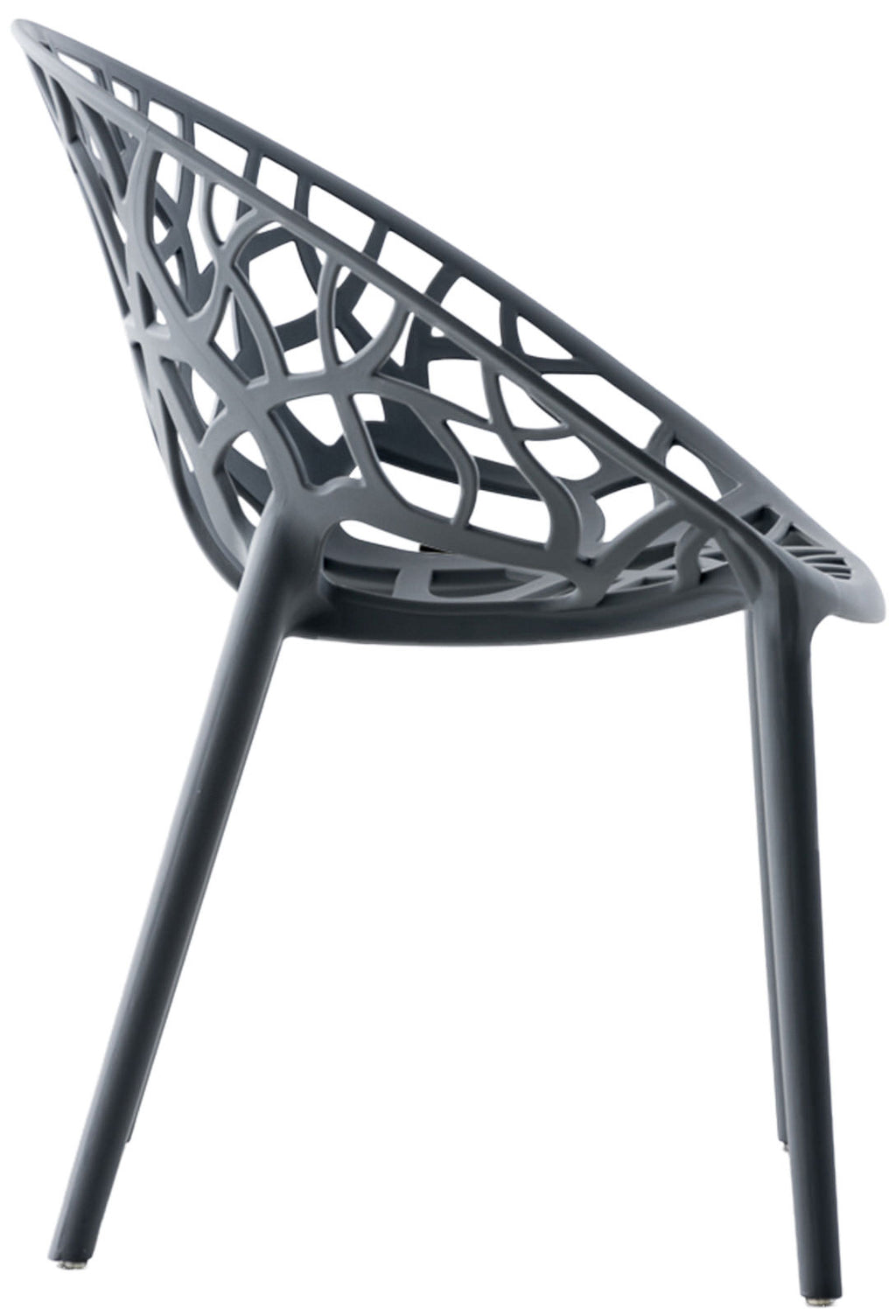 Set van 4 design tuinstoelen van gerecycled kunststof - meerdere kleuren