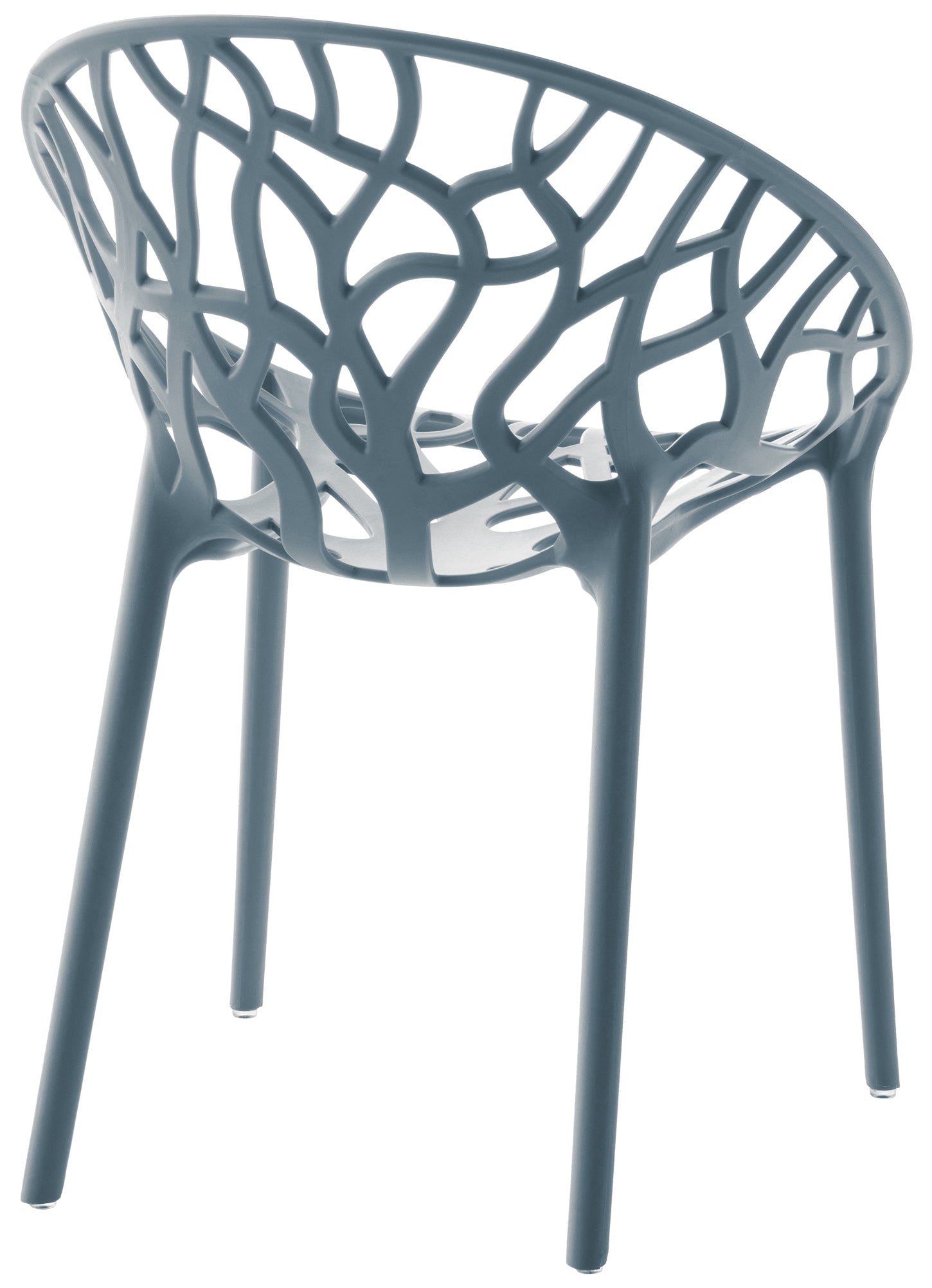 Set van 4 design tuinstoelen van gerecycled kunststof - meerdere kleuren