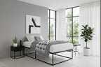 Metalen bedframe minimalistisch zwart - meerdere maten