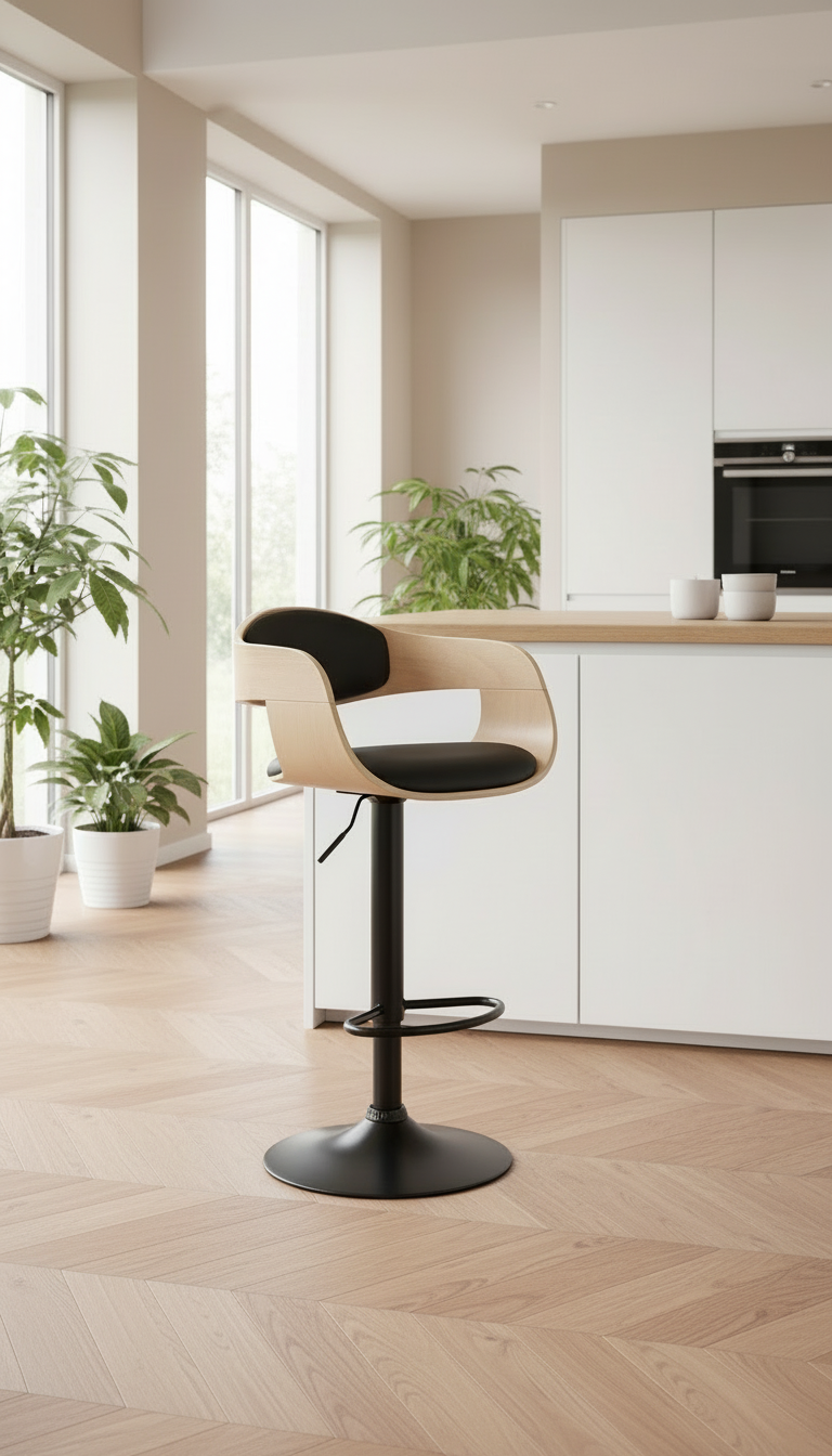 Vintage barkruk draaibaar en verstelbaar - meerdere kleuren